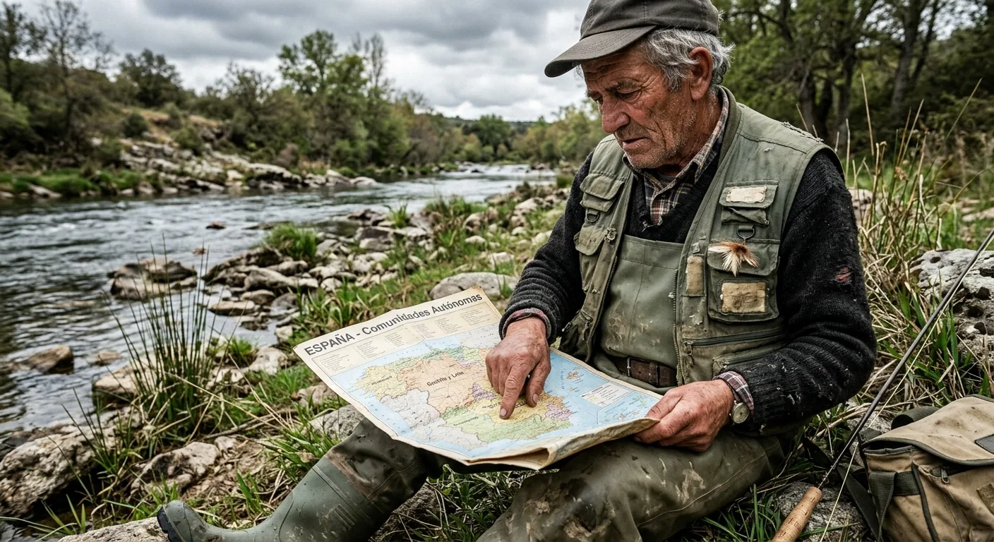 Mapa de comunidades autónomas con licencia interautonómica de pesca 2026