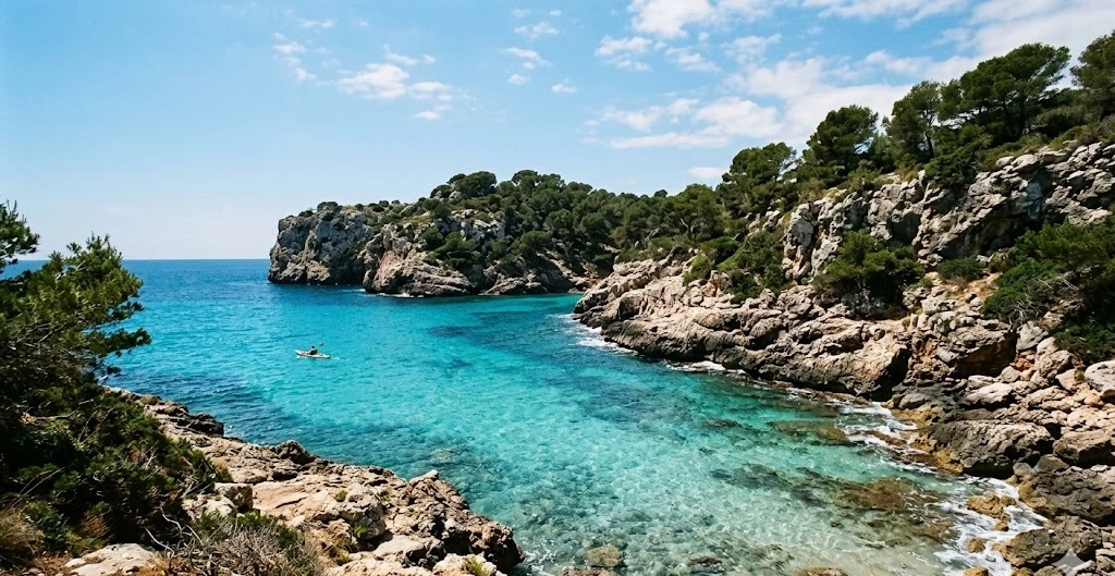 Cala de Mallorca con agua turquesa, temporada de pesca de Baleares 2026